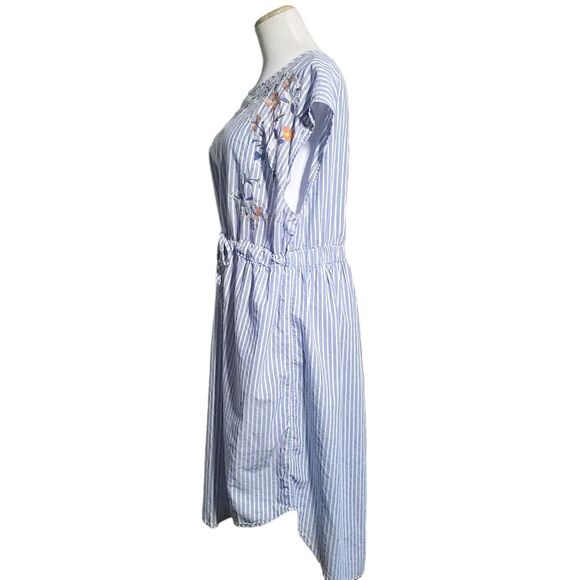 Ava & Viv Cotton Embroidered Plus Size Stripe Dress Womens 2X - Picture 2 of 11